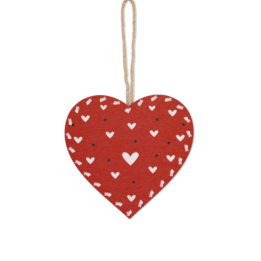 Подвеска в форме сердца из дерева, украшение на День святого Валентина, подвесной знак «Любовь», подвеска для свадебного украшения