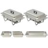 Chafing Dish Set - VIDAXL - 2 Pcs - Stainless Steel - Gastronorm Dimensions - Easy To Clean