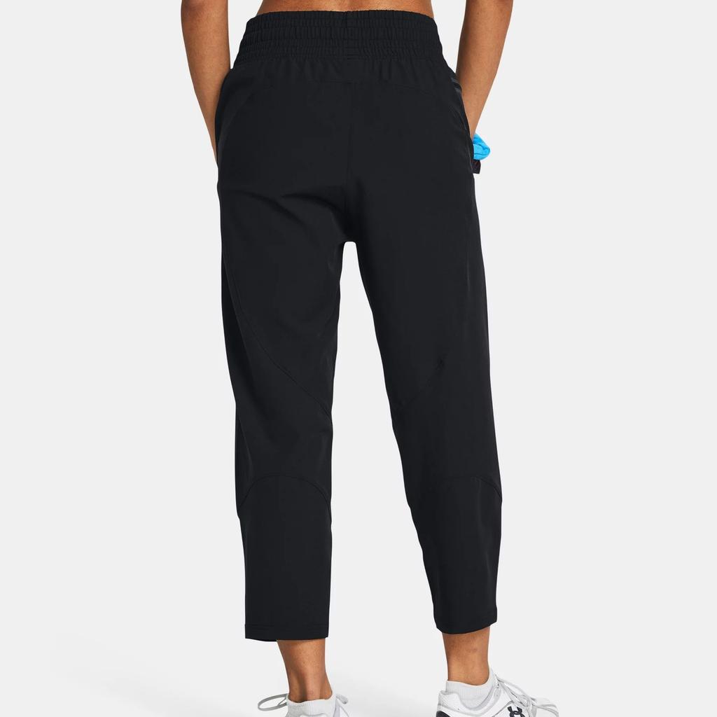 Under Armour UA Unstoppable свободные укороченные прямые трикотажные спортивные брюки со шнуровкой женские брюки черные 1382741-001