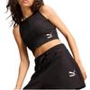 Puma Женский топ-жилет с круглым вырезом, логотипом, коротким рукавом и облегающего кроя, черный 626625-01