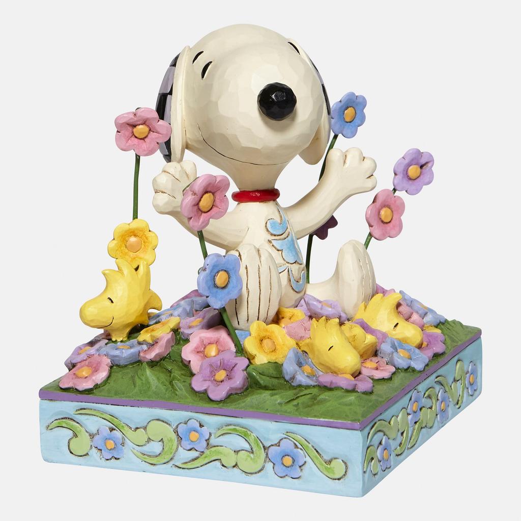Enesco Джим Шор Снупи и Вудсток в цветах 6007965