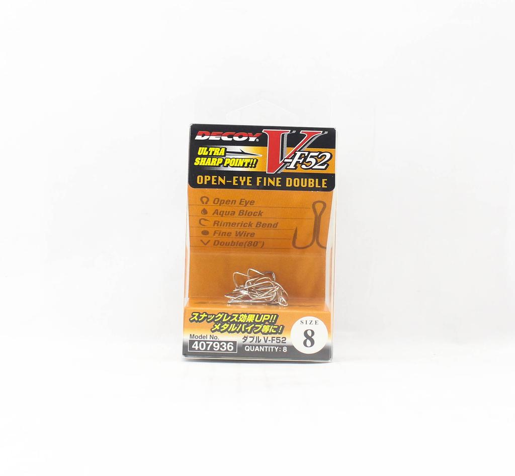 Decoy V-F52 Double Hook Heavy Duty Double Hooks Size 8 (7936)