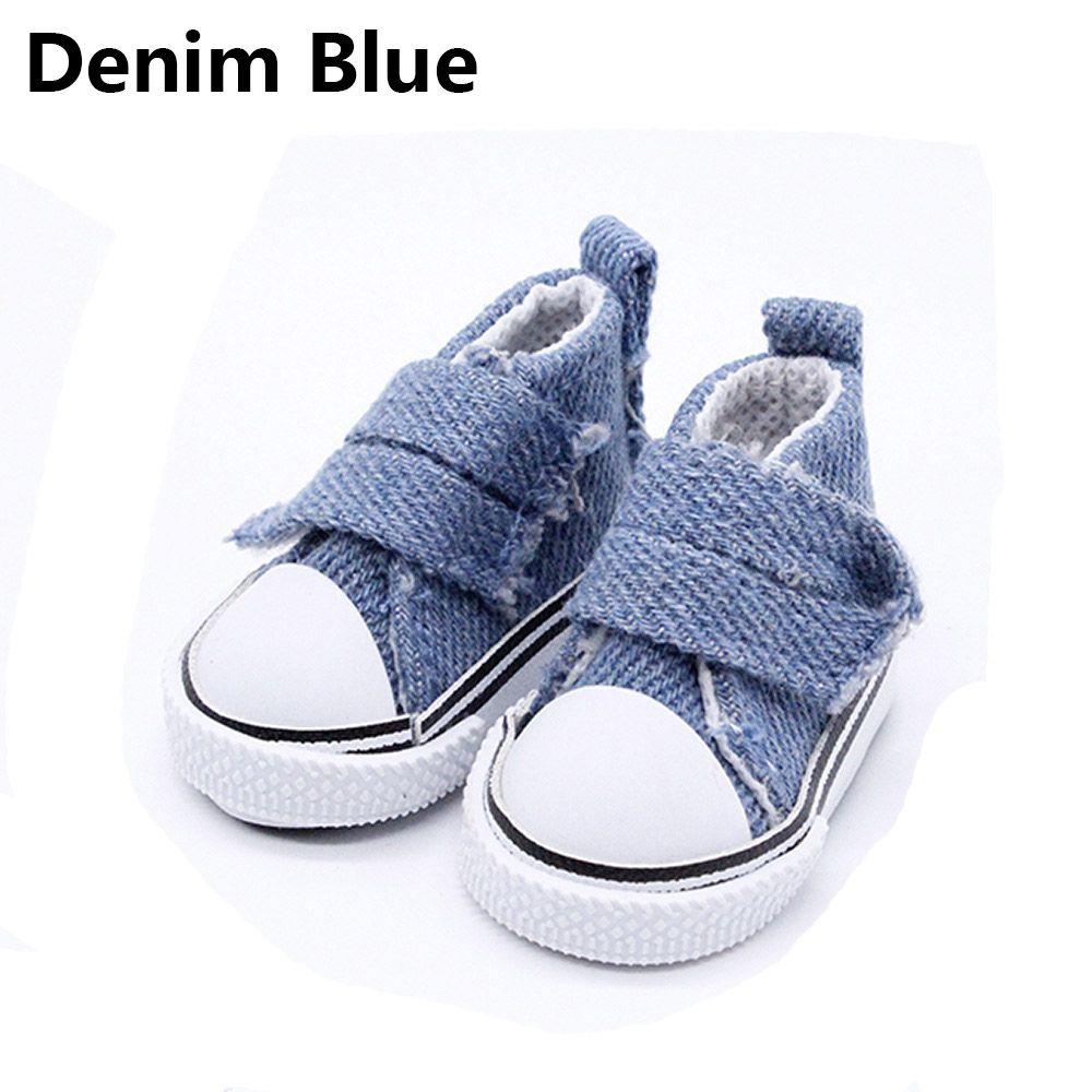 Пара реквизитов ручной работы длиной 5 см, игровой домик, джинсовая ткань, игрушки, аксессуары, кукольная обувь, мини-кеды