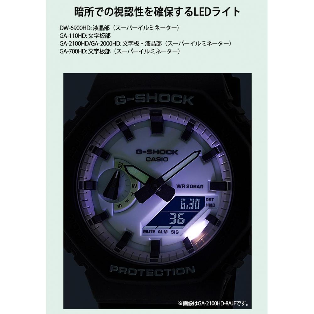 [Casio] Часы G-ShockHIDDEN GLOW Series DW-6900HD-8JF мужские серые