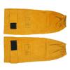 Pair Welding Sleeve Cowhide Wearproof Heat Resistant Golden Yellow for Mechanical Operation
