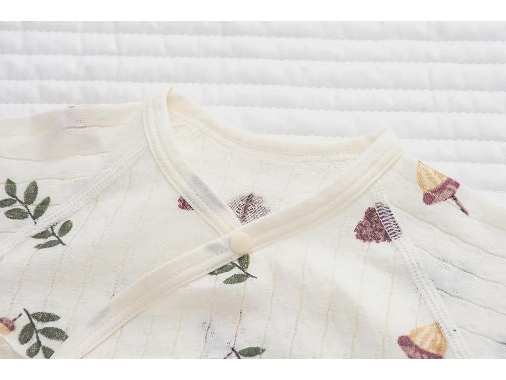 Ультратонкий хлопковый детский комбинезон с защитой живота и длинными рукавами — дышащий, класса А для лета и кондиционируемых помещений