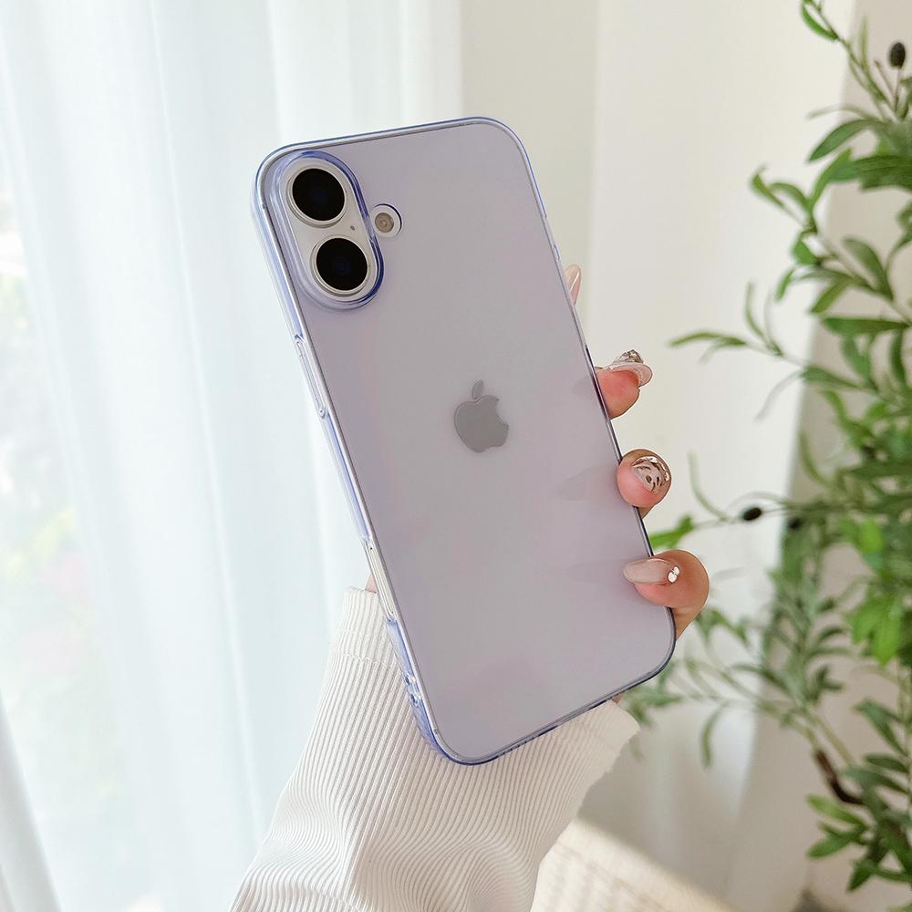 Colorful Candy Color Transparent Soft Case For For Iphone Air 17 16 15 14 13 12 11 Pro Max Plus Mini Silicone Ultra Thin Clear Shell