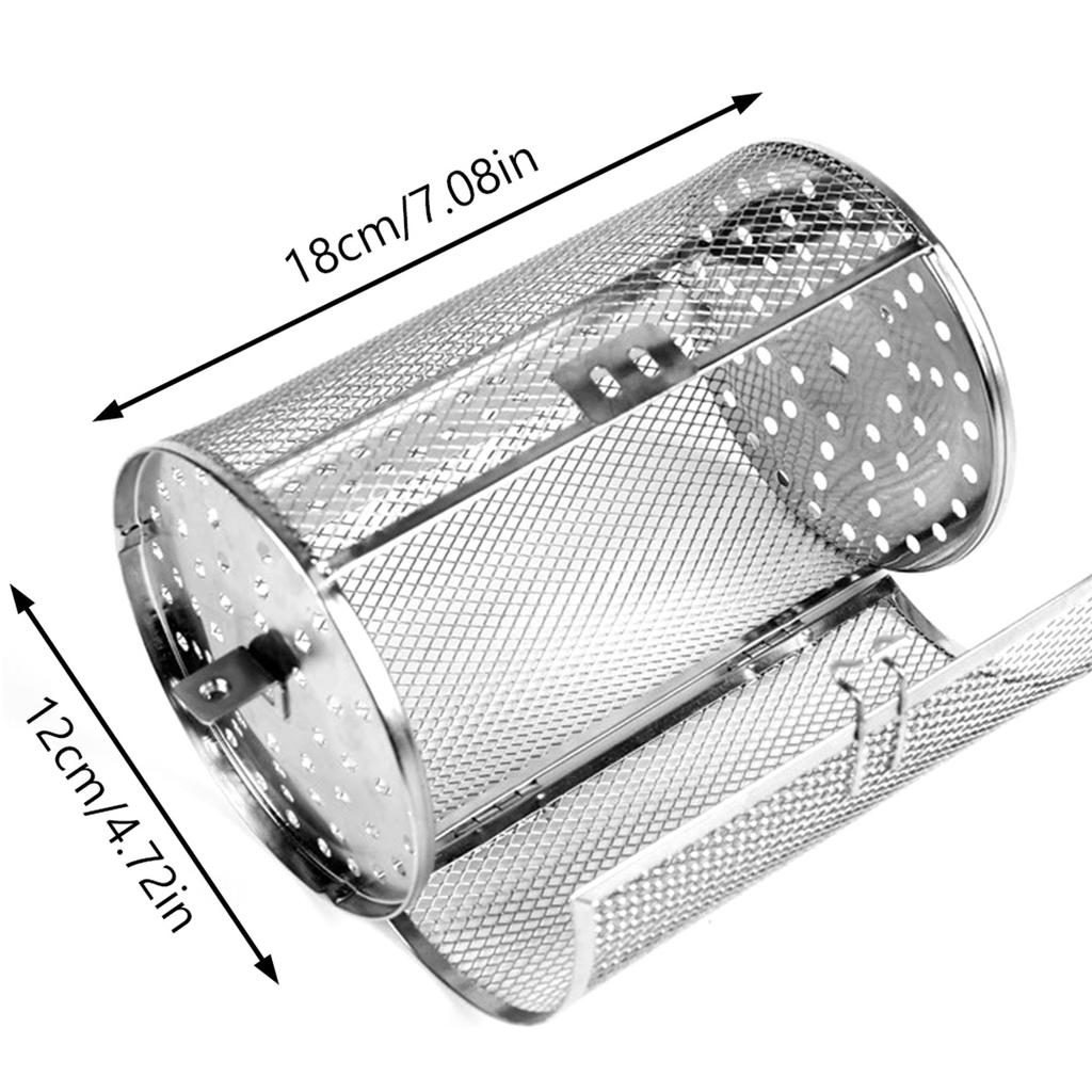Корзина вращающаяся клетка из нержавеющей стали гриль-вертел жаровня гриль-жаровня барабан корзина для жарки арахис сушеные орехи кофейные зерна барбекю