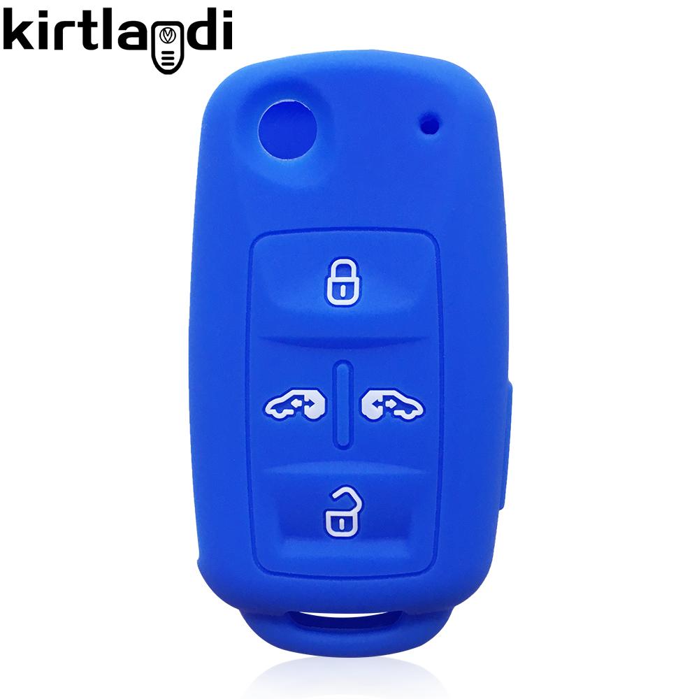 Silicone Key Case Cover for Seat Alhambra for VW Multivan Sharan Caravelle Transporter Caddy Keyless Shell Protector Key Holder