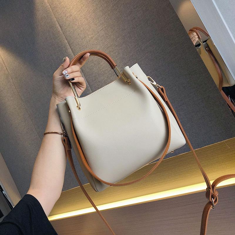 Bag Women's New Advanced Sense Bucket Bag Large Capacity Single Shoulder Hand Crossbody Bag