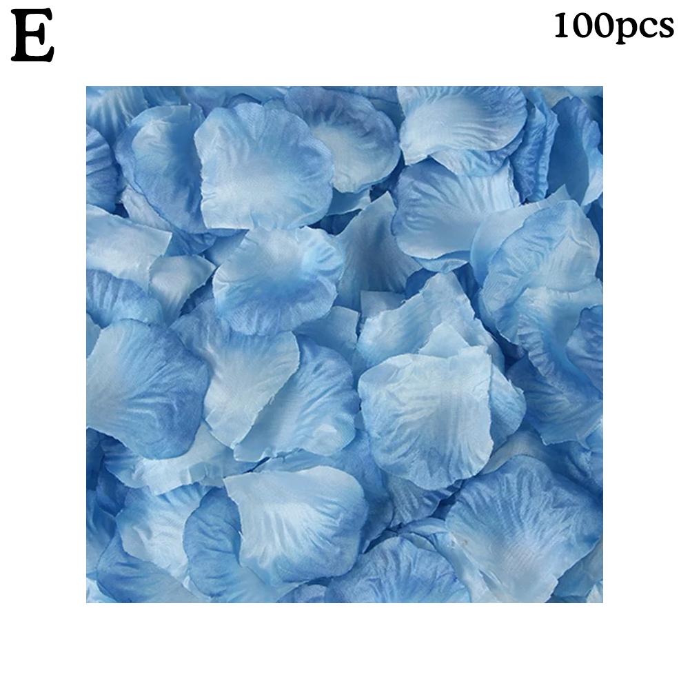 100 шт. искусственные лепестки роз, красочные красные, белые, золотые лепестки роз, цветы для романтической свадьбы, Дня святого Валентина, вечеринки, украшения