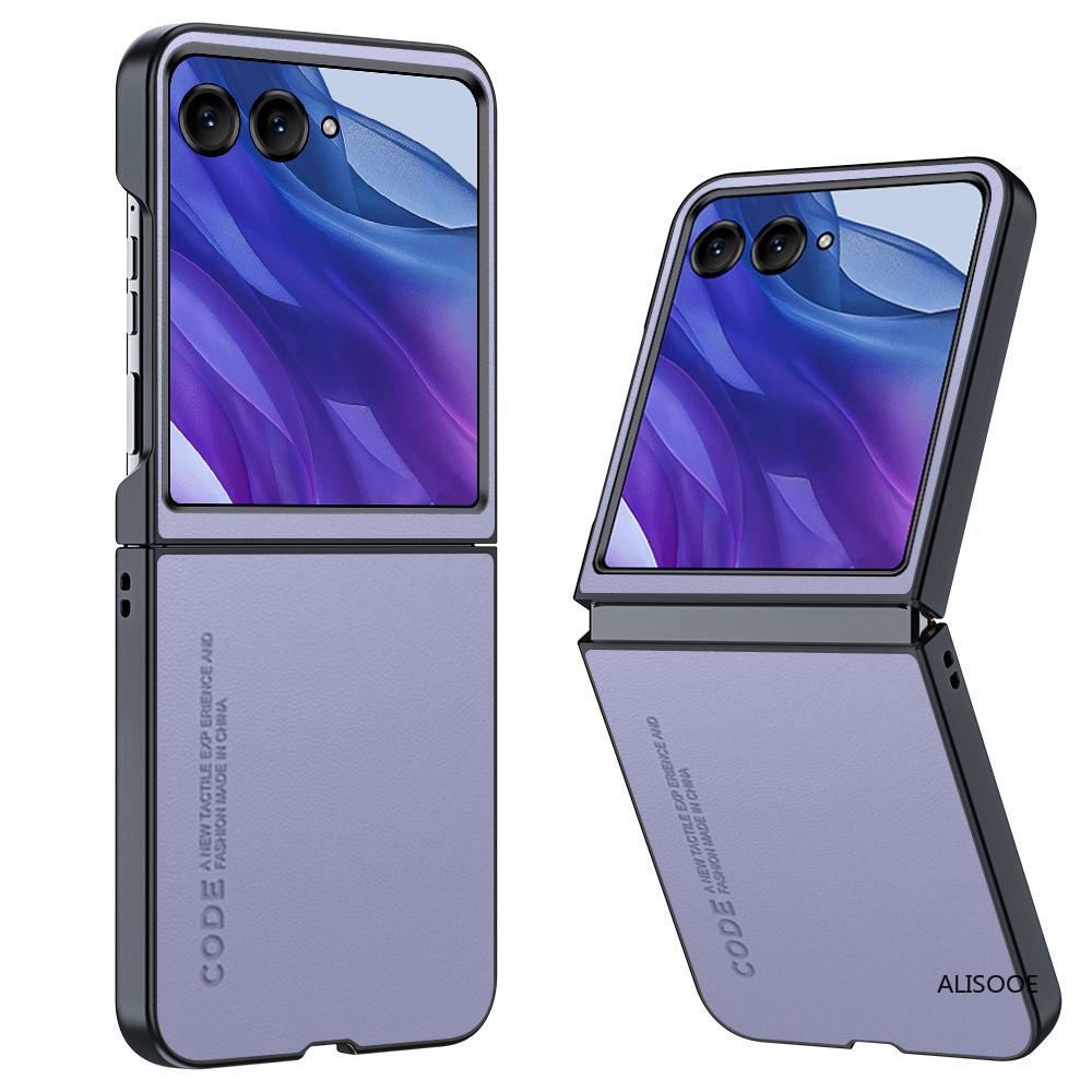 Чехол для Motorola Razr 60 Ultra Razr 50 Текстура волокна PU-кожаный чехол для Motorola Moto Razr Ultra 2025 2024 Funda Capa