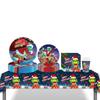 51pcs Christmas Grinch Tableware Include Paper Plates Cups Napkins Tablecover