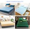 4 PCS Fitted Bed Sheet Straps - Elastic Suspenders with Metal Clips for Bed Sheets, Mattress Covers, Sofa Cushions - Adjustable Fasteners to Keep