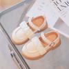 Kids Leather Shoe 2024 Spring Autumn Girl Princess Shoes for Party Wedding Versatile Fashion Pearl Children Glossy Single Shoes