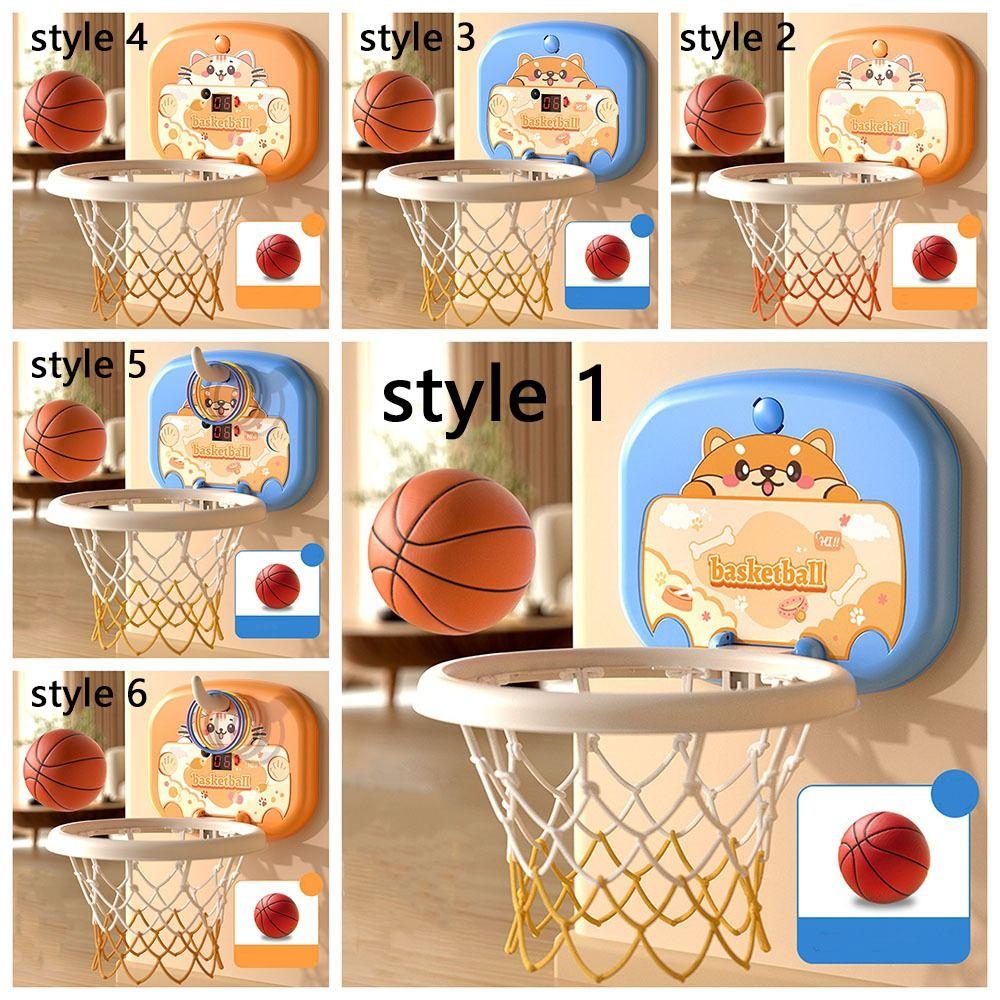 Cartoon Animal Baby Basketball Toy Set Scorable Scoreboard Mini Basketball Hoop  School Environment
