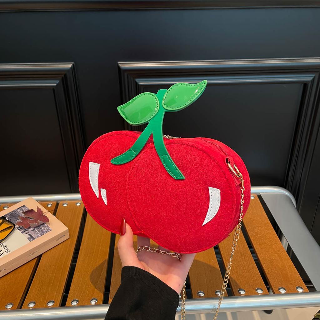 Unique Shape Design Small Bag Women's New Personalized Creative Sweet Cherry Shoulder Crossbody Chain Bag