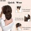 LISI HAIR Синтетический короткий парик-булочка с хвостиком и зажимом-гребнем, прическа-булочка на шнурке, парик-булочка для женщин, повседневная одежда