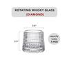 Вращающийся стакан для виски, стаканы для виски, старомодные стаканы для скотча и бурбона, бокалы для виски и бренди для домашней вечеринки, бокал для вина