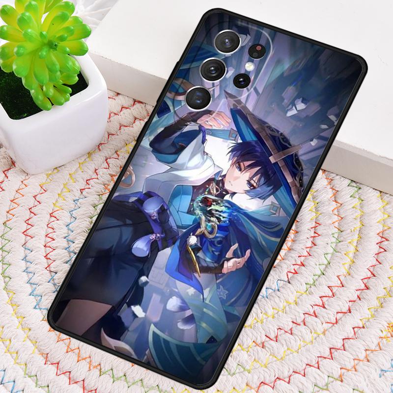 Чехол для телефона Genshin Impact Scaramouche из мягкого силикона для Samsung Galaxy note 10 pro S26 S24 S23 S22 S21 Plus S25Ultra Capa Cover