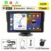 7-дюймовый универсальный автомобильный радиоприемник, мультимедийный видеоплеер, беспроводной Apple Carplay, Android Auto, сенсорный экран, WIFI, FM, Bluetooth