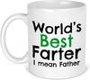 Лучший в мире пердун День отца Папа Керамическая кружка Ребенок Кофейная кружка Рождество Кружка для воды Отец