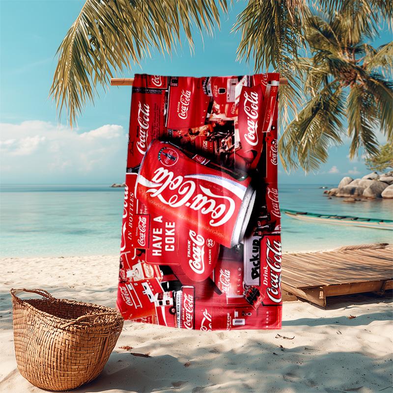 Christmas Gift Halloween Theme Bear Truck Coca Cola beach towel outdoor camping vacation swimming beach towel outdoor absorbent bath towel Y13