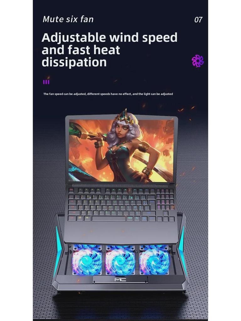 Gaming Laptop Cooling Stand: Foldable Radiator Bracket for Desktop Use