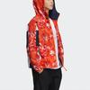 adidas Aop Block с капюшоном и флисовой подкладкой с принтом, женская куртка, красная GT6489
