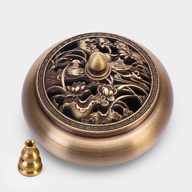 Латунная курильница с плоским дном Jinlian для домашнего и внутреннего использования