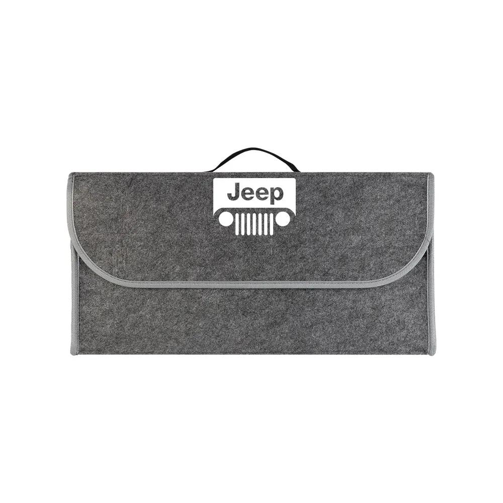 Для автомобиля Jeep Складная коробка для хранения Большая вместимость Войлочный органайзер Сумка Аксессуары Для JEEP Renegade Patriot Weangler Cherokee Com