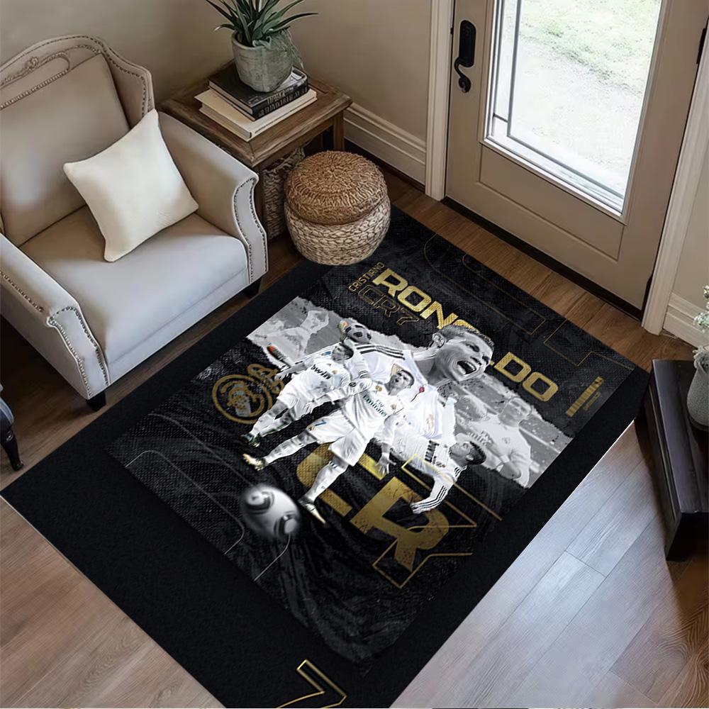 Football Players Action Floor Rug Office Rug Perfect for Living Rooms Study room Dining Room Kitchen Anti-slip Rug Decorate Offices