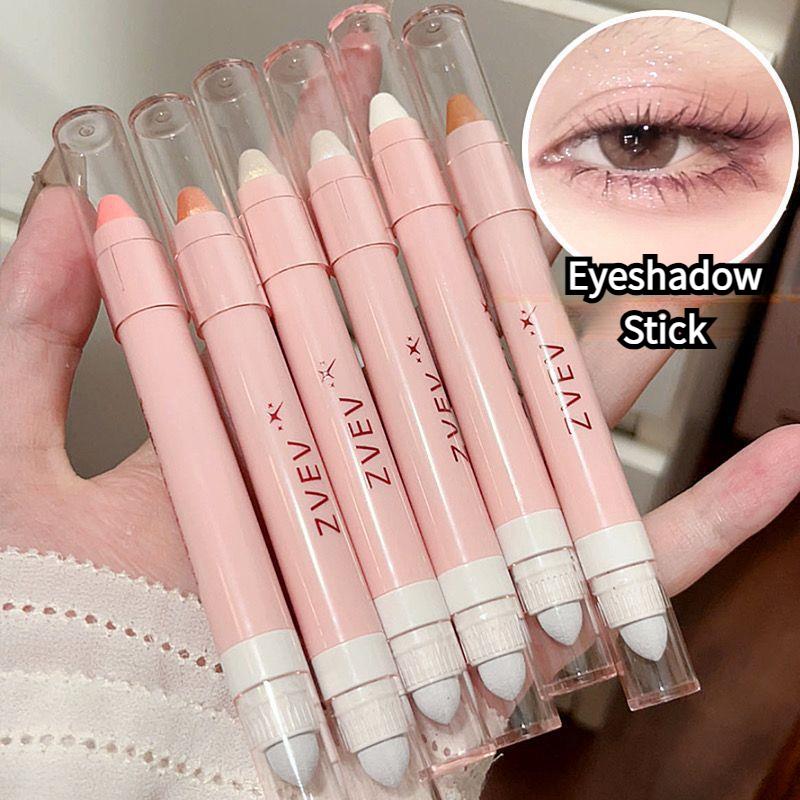 Ручка для теней с двойной головкой Pearl Shimmer Sleeper Контурная ручка шелкопряда Натуральная подсветка Осветляющие тени для век Водонепроницаемый стойкий набор для макияжа