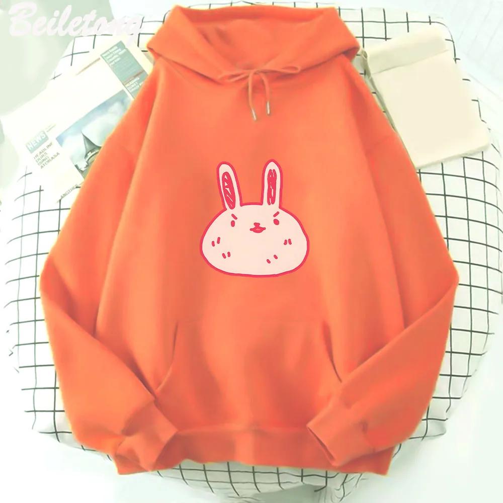 Omori Hoddie Kawaii Pink Bunny Printing Hoodies Man Woman Harajuku Sweatshirts Pocket Fashion Pullovers Large Clothing