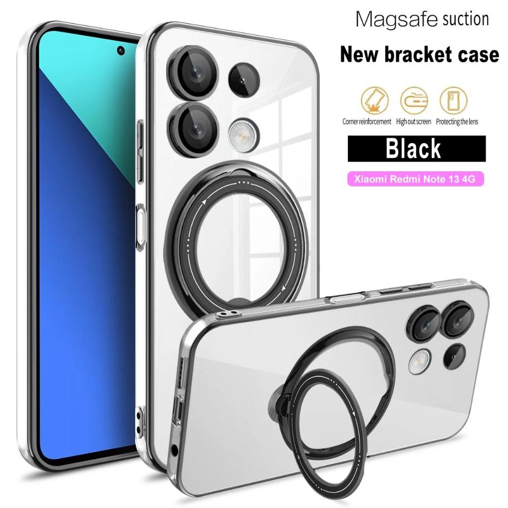Покрытие кольца магнитная поддержка прозрачный чехол для телефона для Xiaomi A3 14 Pro Ultra 13 13T 12T 11T Pro Poco X6 M6 F5 X4 X3 4G 5G