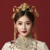 Luxury Wedding Hair Crown Chinese Style Women Hanfu Hairpin Retro Bride Hair Crown  Jewelry Set