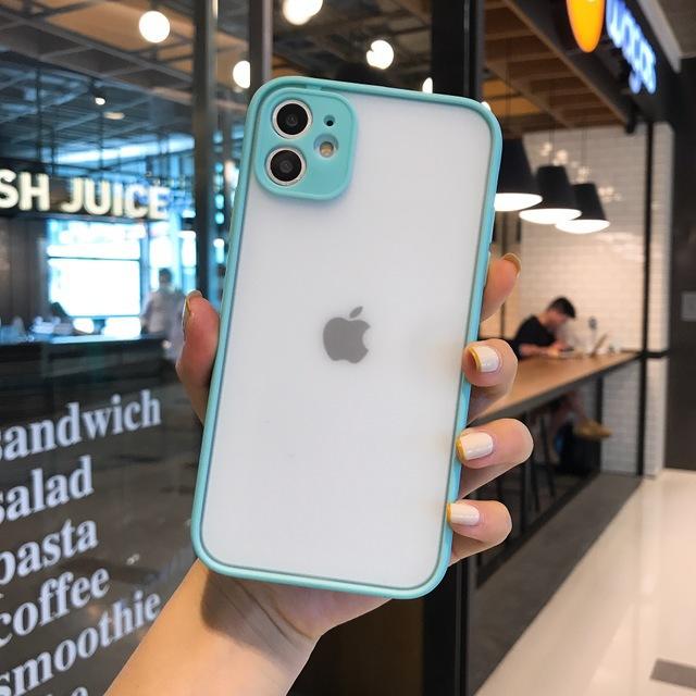 Applicable to iphone16 mobile phone case matte oil spray anti-drop all-inclusive translucent protective case matte texture
