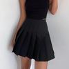Женская плиссированная мини-юбка в стиле преппи с высокой талией А-силуэта, симпатичная черная серая юбка-шорты Y2K Skort школьная форма