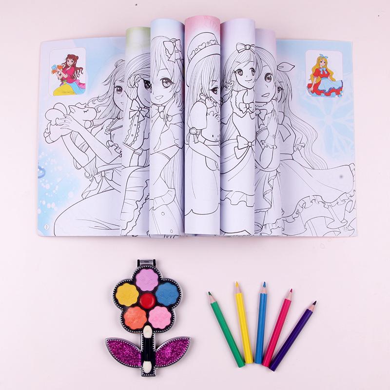Creative Makeup Toy: DIY Doodle Face & Watercolor Painting Set for Girls