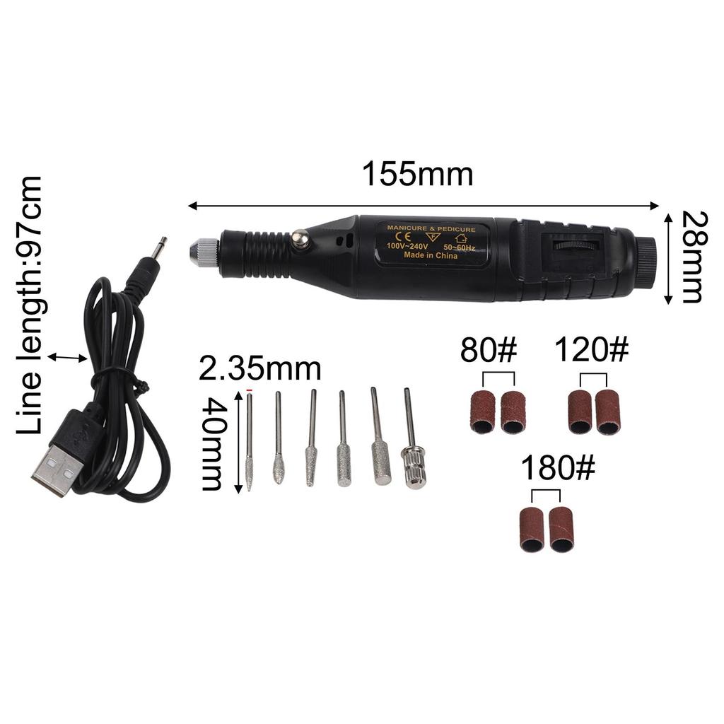 Mini Electric Grinder-Drill Manicure Grinding Rotary Tool Kit Set Polishing-Tool