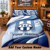 FC Zürich Pattern Bedding 3Pcs Set Custom Name, Bed Sheet And Pillowcases For Home Bedroom