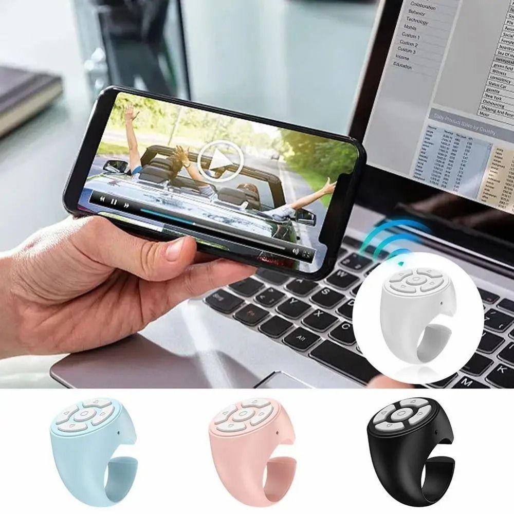 Беспроводной пульт дистанционного управления с кольцом Портативный прокрутчик страниц Перелистывание страниц Bluetooth Кнопка мультимедиа Автомобиль