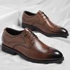 Кожаные туфли мужские весна 2025 года новые деловые туфли в британском стиле с острым носком мужские туфли для офиса