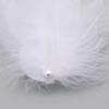 1 Pair White Feather Hair Clip Ballet Style Faux Pearl Charm Artificial Swan Feather Hair Pins for Women Girls Wedding Bride Fashion Headpiece