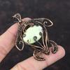 Подвеска из лимонного хризопраза, обернутая медной проволокой, подвеска в виде черепахи, ювелирное изделие ручной работы, подвеска из драгоценного камня, обернутая медной проволокой, ювелирное изделие для подарка