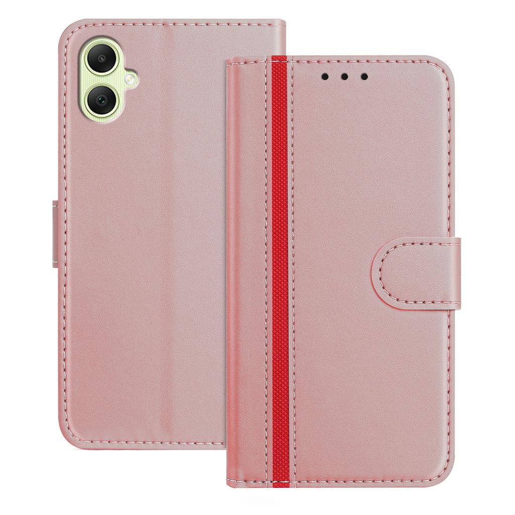 For Samsung Galaxy A05 4G Phone Cases Wallet Stand Color Splicing Leather Cover with Magnetic Clasp