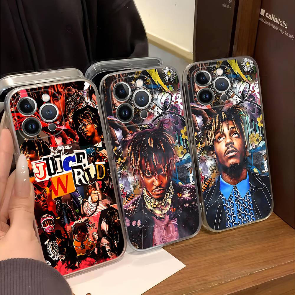 Rapper J-Juice Wrld For IPhone 11 12 13 14 15 16 17 Pro Max Plus Air Transparent Clear Shockproof Case