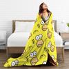 The Simpsonseds Face Throw Blanket for Couch  Soft Cozy Plush Blanket 50x60 Inch Multiple Sizes Bedspreads for All Seasons