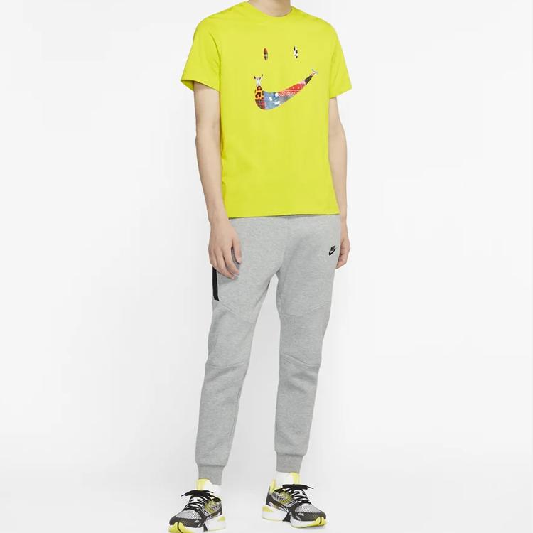 Nike Мужская футболка с короткими рукавами Have A Day Smiley Face, кактус-зеленый CW7392-320