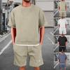 Мужской летний спортивный костюм Футболка и шорты Повседневный костюм из двух предметов с коротким рукавом